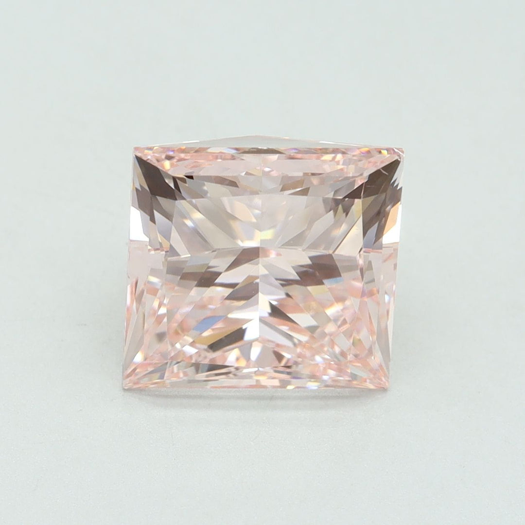 4.25ct Princess Lab Grown Diamond (Colour Fancy Intense Pink, Clarity VS1, IGI Certified)