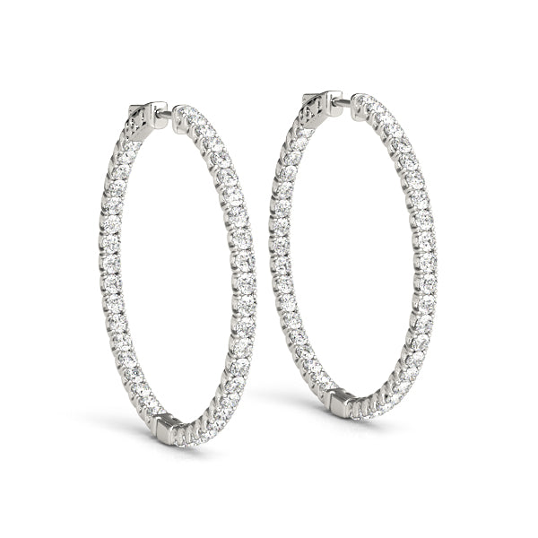 Leia Lab Grown Diamond Inside Out Hoop Earrings
