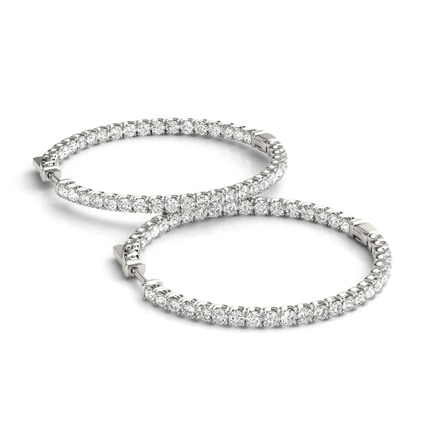 Leia Lab Grown Diamond Inside Out Hoop Earrings