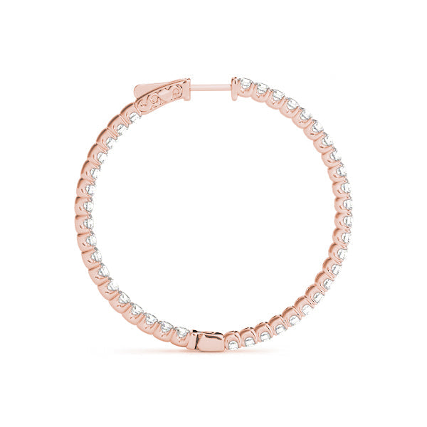 Leia Lab Grown Diamond Inside Out Hoop Earrings