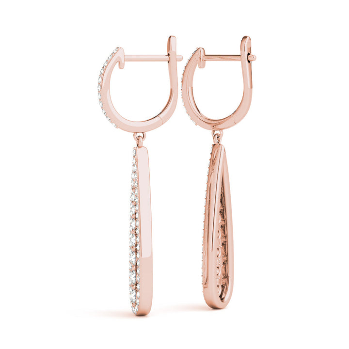Emellia Lab Grown Diamond Pear Shaped Drop Earrings (0.75ct TDW)