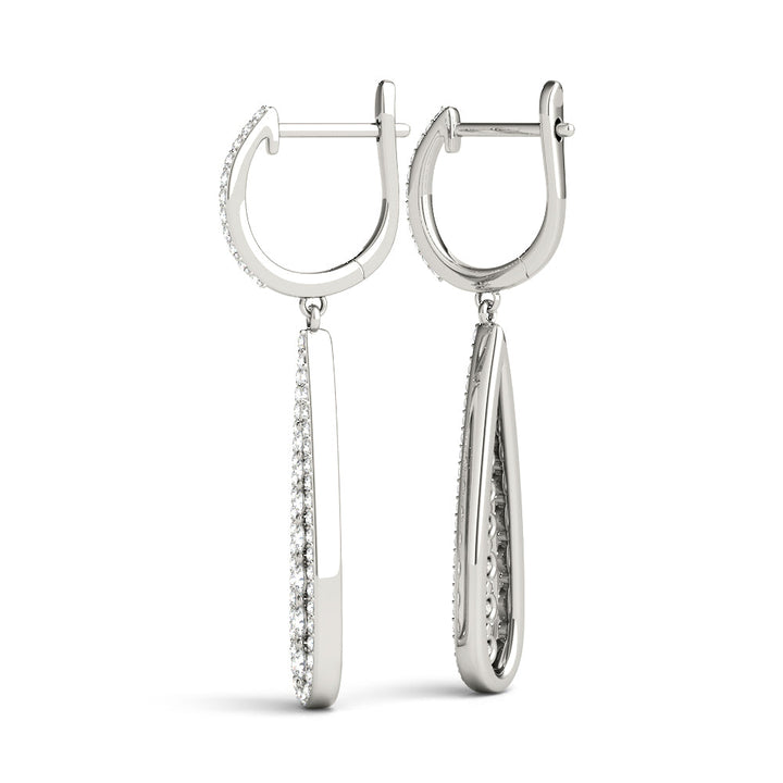 Emellia Lab Grown Diamond Pear Shaped Drop Earrings (0.75ct TDW)