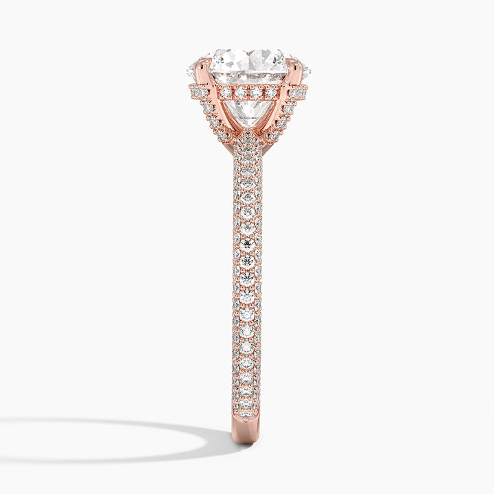 Round 3-row pave setting