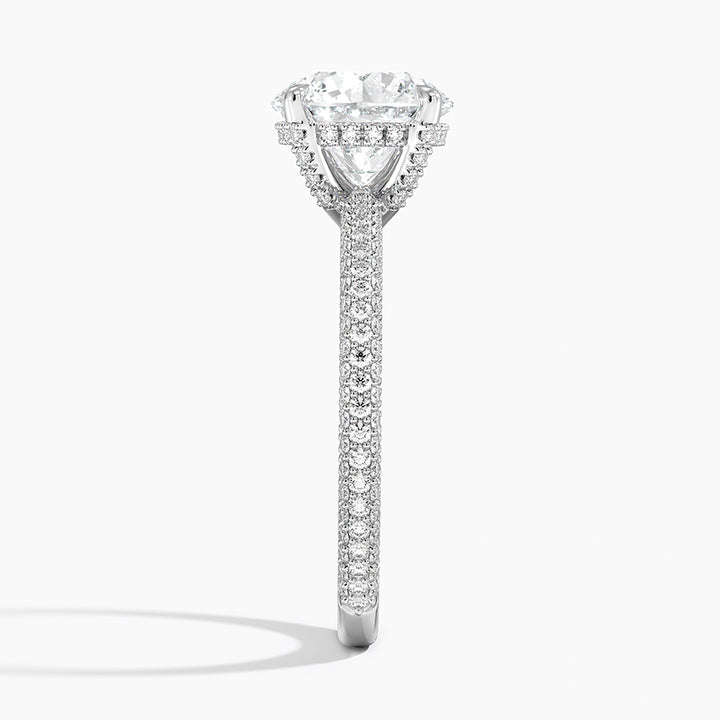 Round 3-row pave setting