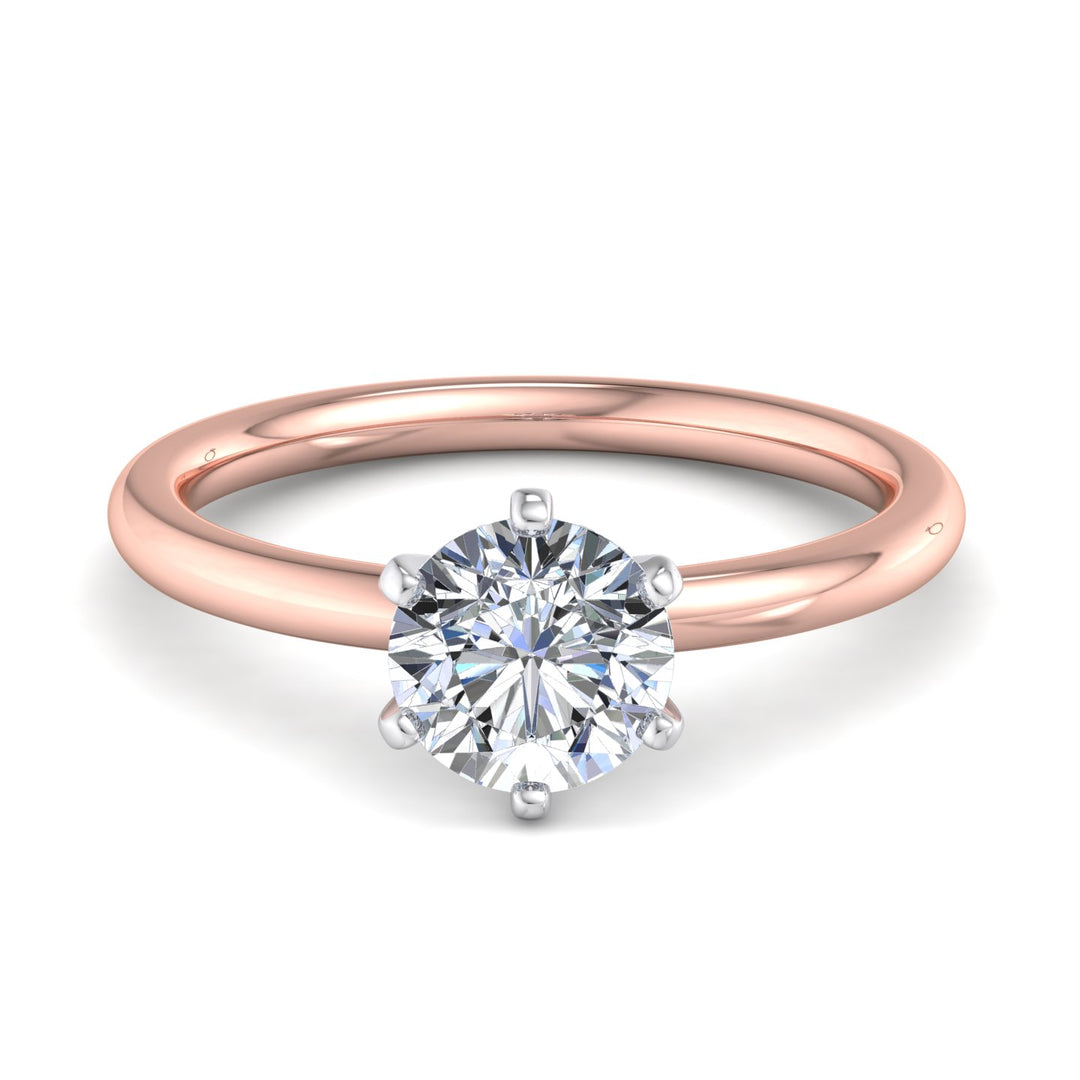 Geranium 6 Prong Solitaire Engagement Ring