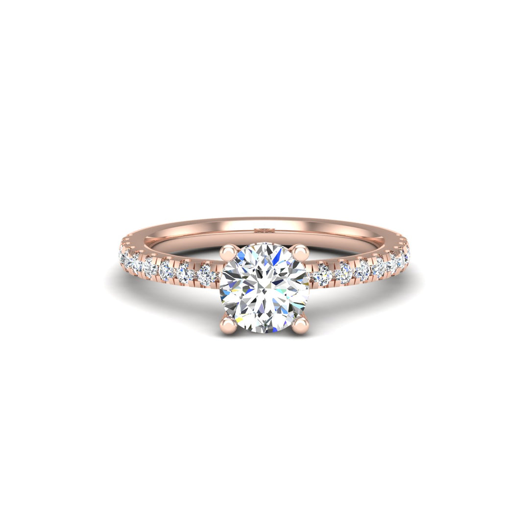 Carnation Pave Engagement ring
