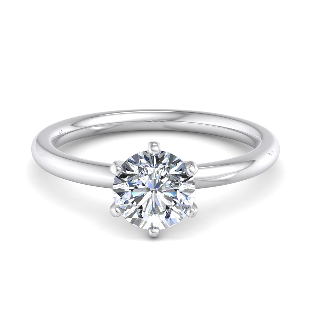 Lily 6 Prong Solitaire Engagement Ring
