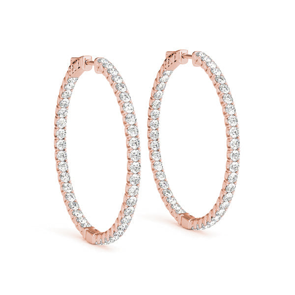 Leia Lab Grown Diamond Inside Out Hoop Earrings