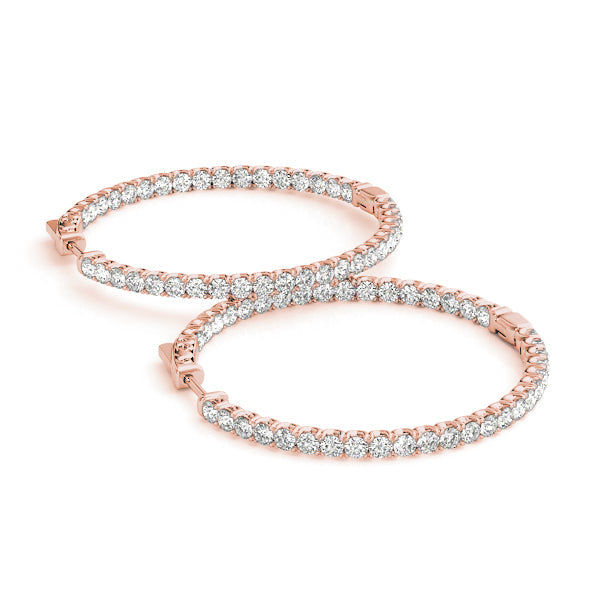 Leia Lab Grown Diamond Inside Out Hoop Earrings