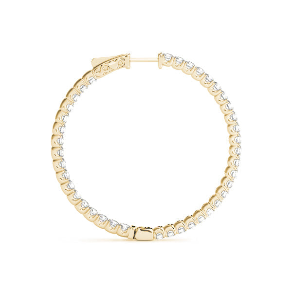 Leia Lab Grown Diamond Inside Out Hoop Earrings