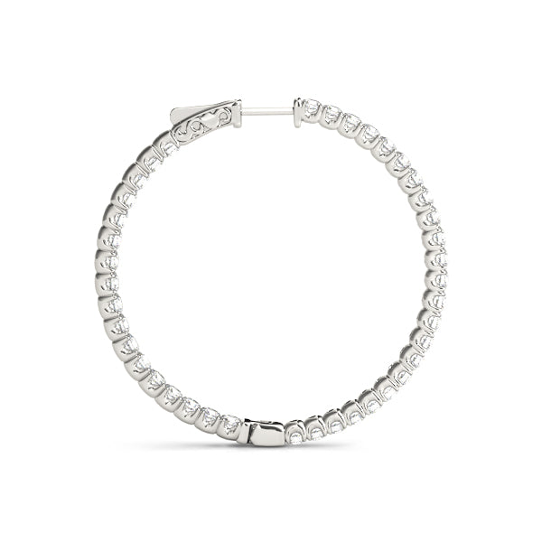 Leia Lab Grown Diamond Inside Out Hoop Earrings