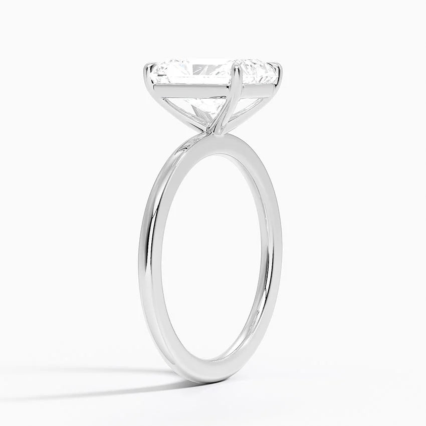 2ct Radiant F VVS2 Solitaire Ring