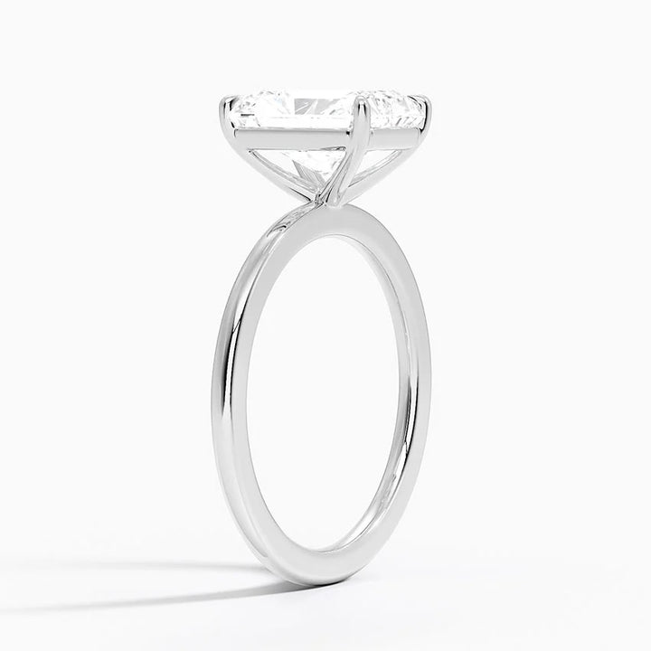 2ct Radiant F VVS2 Solitaire Ring