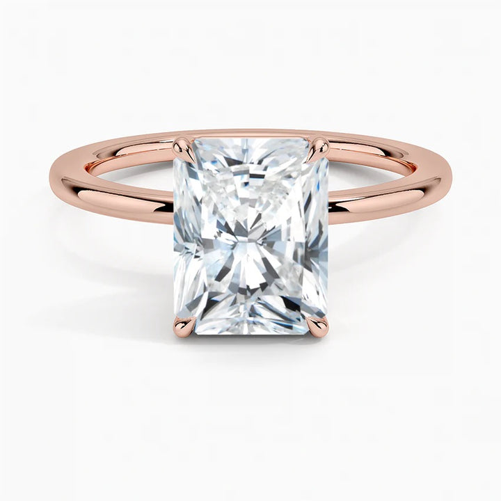 2ct Radiant F VVS2 Solitaire Ring