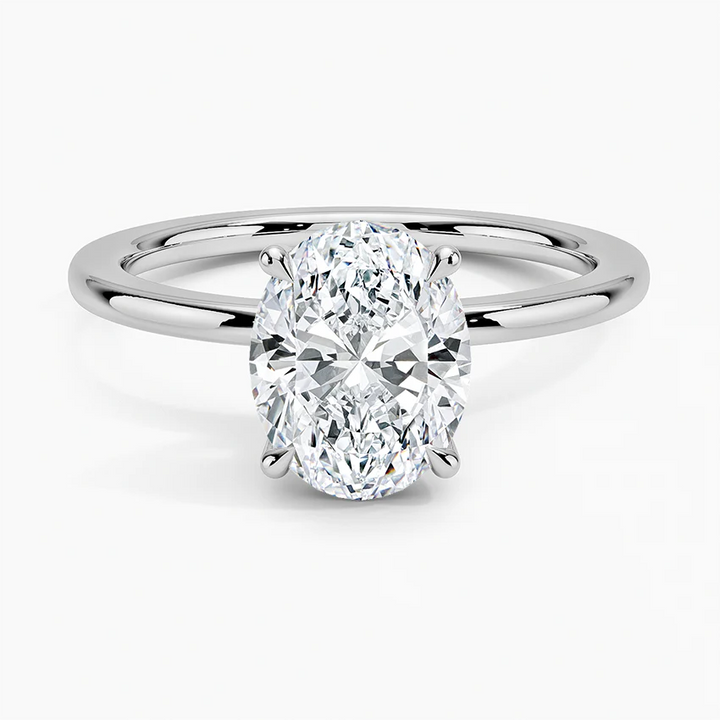 3ct Oval F VVS2 Solitaire Ring