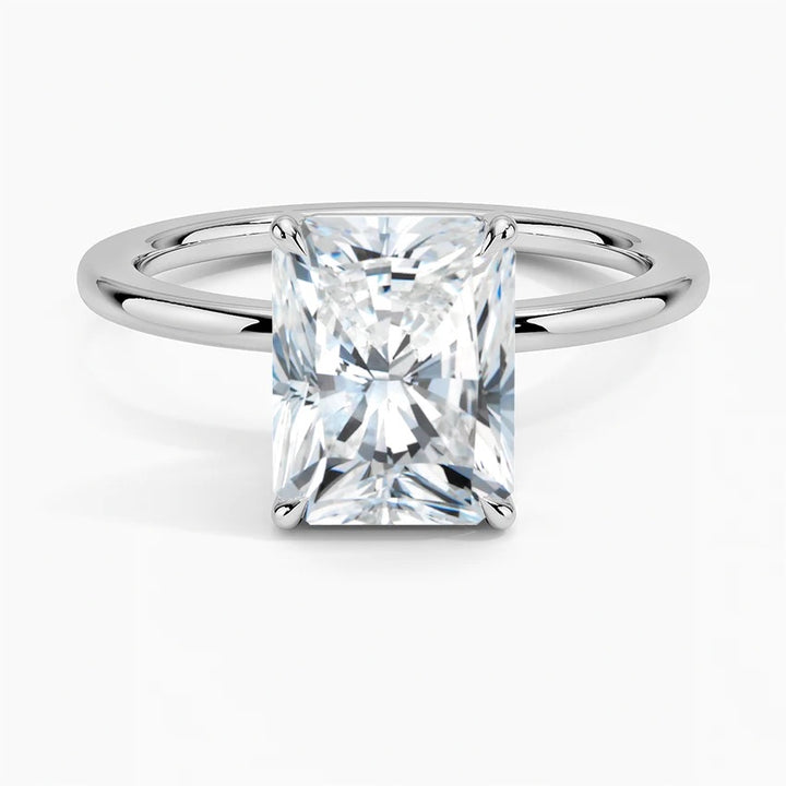 2ct Radiant F VVS2 Solitaire Ring