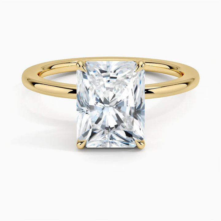 2ct Radiant F VVS2 Solitaire Ring