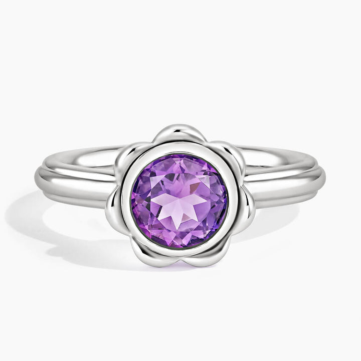 Flora Bloom Ring – 1ct Lab Diamond or Amethyst