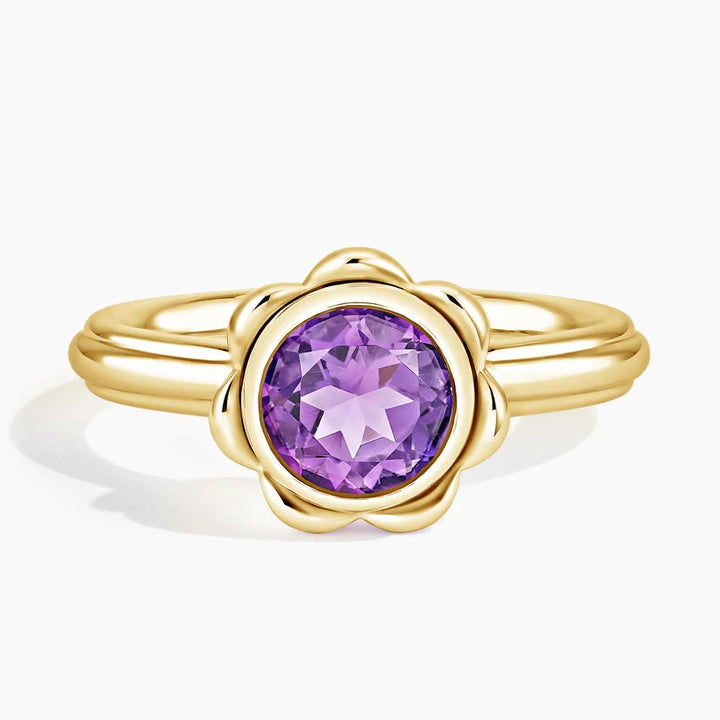 Flora Bloom Ring – 1ct Lab Diamond or Amethyst