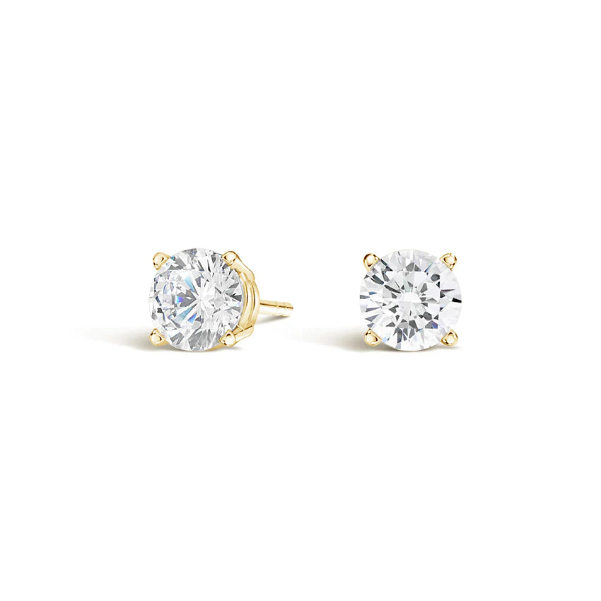 2ct Solitaire Stud Earrings