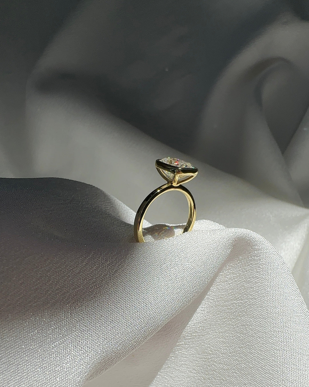Paige - Bezel Set Cushion Solitaire