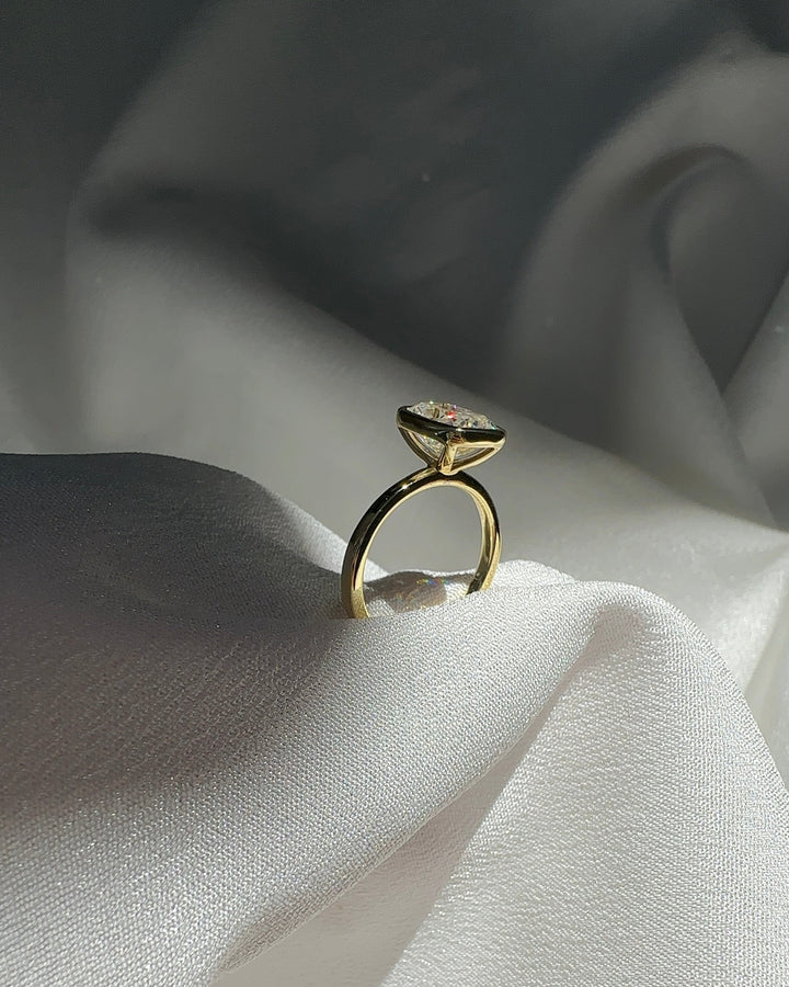 Paige - Bezel Set Cushion Solitaire