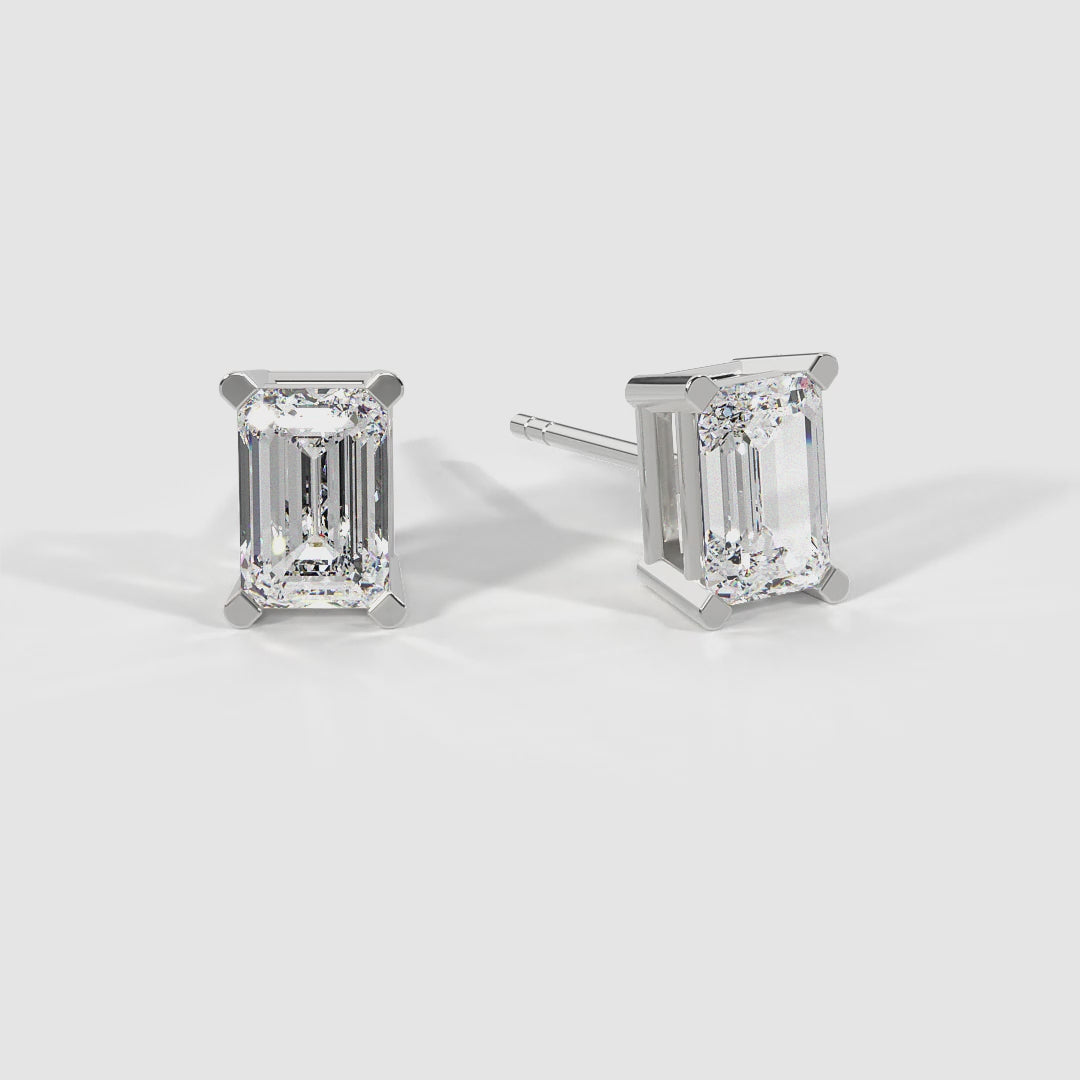 Solitaire Stud Earrings