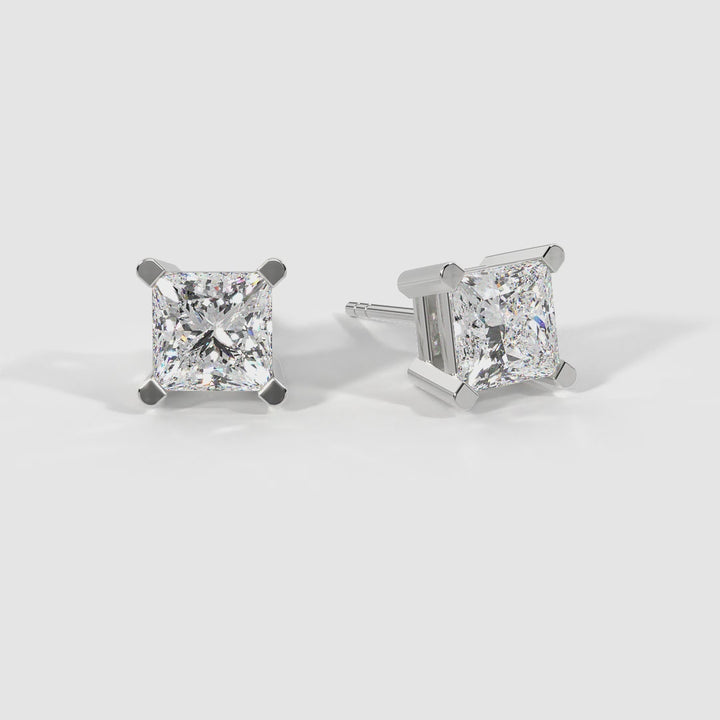 Solitaire Stud Earrings