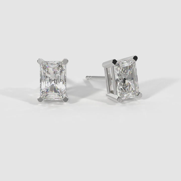 Solitaire Stud Earrings