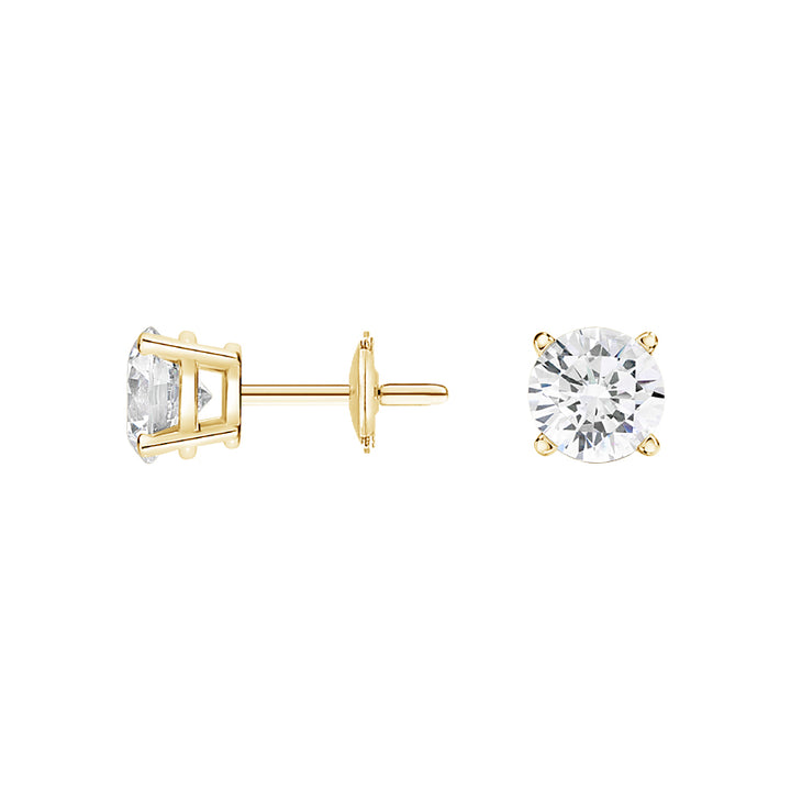 Solitaire Stud Earrings